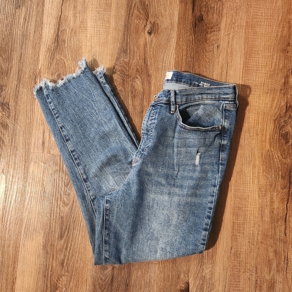 Nicole Miller New York Nomad Super High Rise Straight Denim Jeans Size 12 - Picture 3 of 15